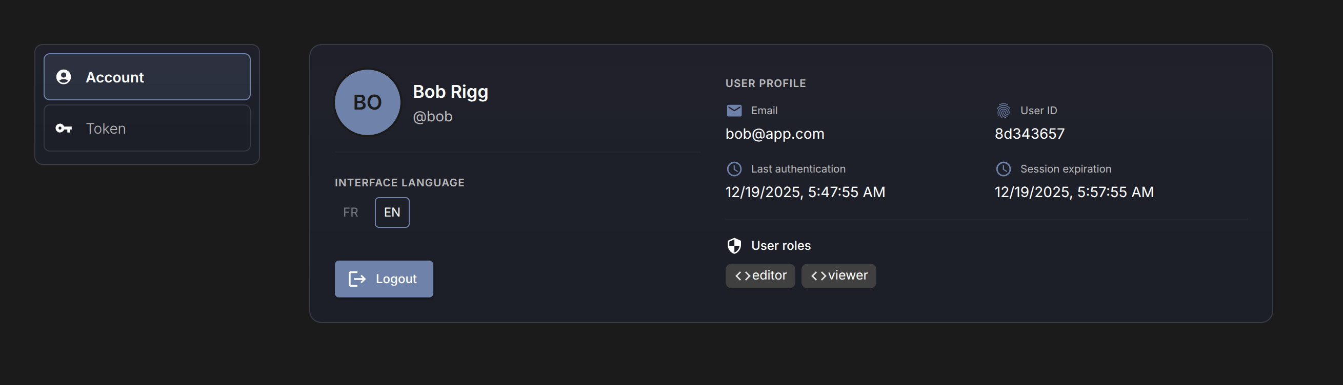 User profile